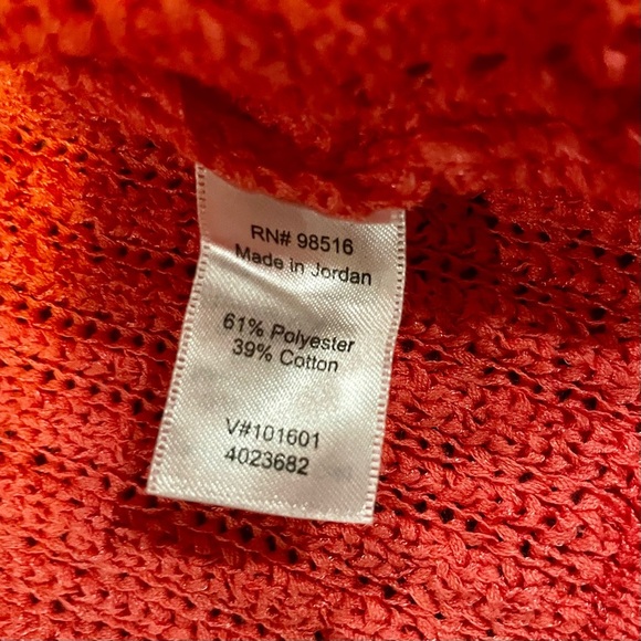 Women’s Coldwater Creek Sz M Coral Cardigan Sweater - Picture 4 of 4